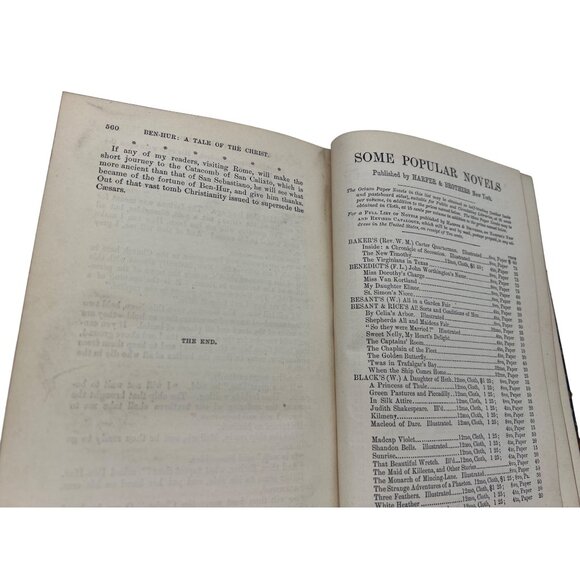 Ben-Hur A Tale Of The Christ By Lew Wallace Hardcover Antique 1880 Harper & Brot - Picture 8 of 10